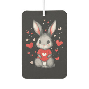 Désodorisant Pour Voiture Fille du cœur amoureuse de lapin