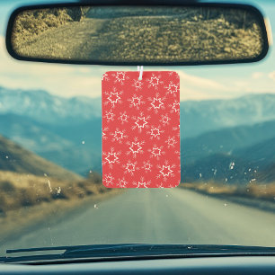 Désodorisant Pour Voiture Flèches de neige, Flakes rouges et blancs, Neige