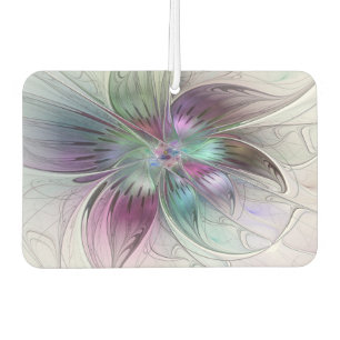 Désodorisant Pour Voiture Fleur Abstraite colorée Art moderne floral fractal