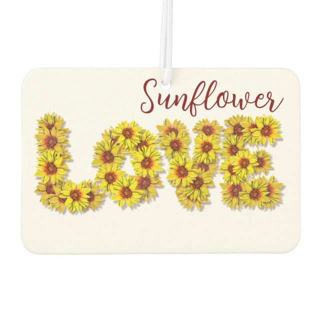 Désodorisant pour voiture Fleur de soleil Amour (Dos)