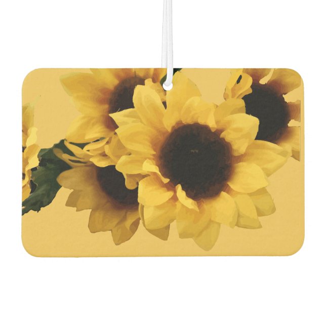 Désodorisant Pour Voiture Fleur de soleil jaune Fraîcheur (Devant)