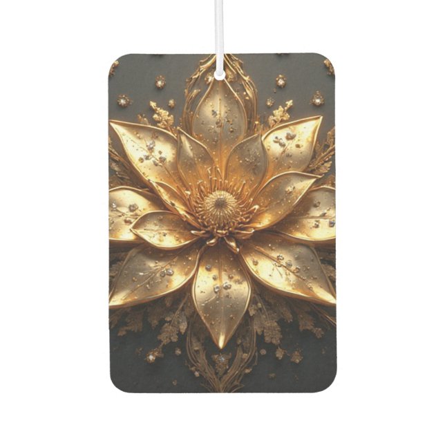Désodorisant Pour Voiture Fleur d'Or Luxueuse (Devant)