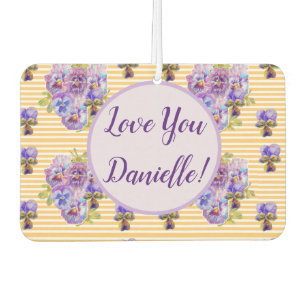 Désodorisant Pour Voiture Fleur fleurie Pansy Jaune Voiture Air Freshener