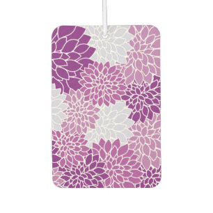 Désodorisant Pour Voiture Fleurs Dahlia, Motif De Fleurs, Dahlia Violet