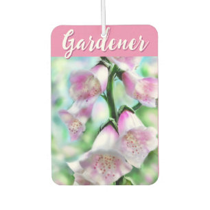 Désodorisant Pour Voiture Fleurs de digitale florales rose personnalisées po
