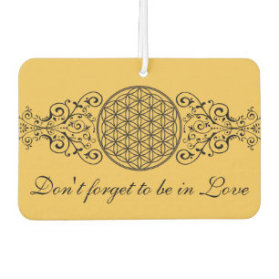 Désodorisant Pour Voiture Flower Of Life - ornements noir I + votre backgr.