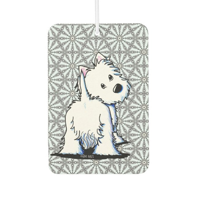 Désodorisant Pour Voiture Fluffybutt Westie (Devant)