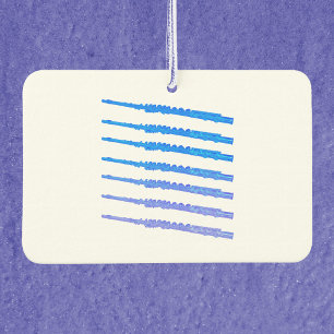 Désodorisant Pour Voiture Flutes Motif Blue Music