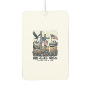 Désodorisant Pour Voiture Foi Famille Liberté Aigle Patriotique Vintage