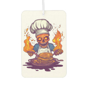 Désodorisant Pour Voiture Folie de Chef Crâne - Cuisine Drôle de Squelette