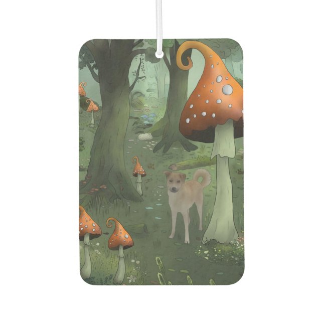 Désodorisant Pour Voiture forêt de champignons (Devant)