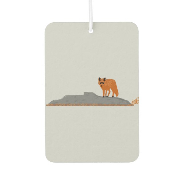 Désodorisant Pour Voiture 🦊 Fox on the Rock Car Air Freshener (Devant)