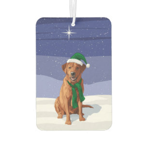 Désodorisant Pour Voiture Fox Red Labrador Retriever Chien de Noël