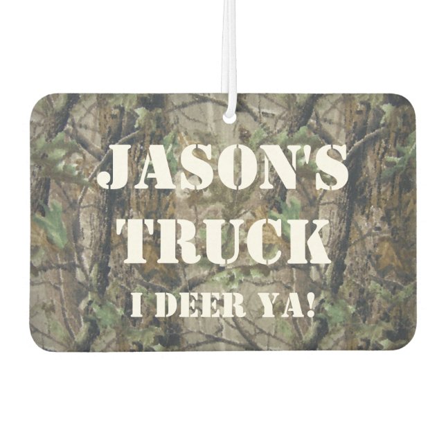 Désodorisant Pour Voiture Fraîcheur d'air sur mesure - Chasse Camo Gag amusa (Devant)