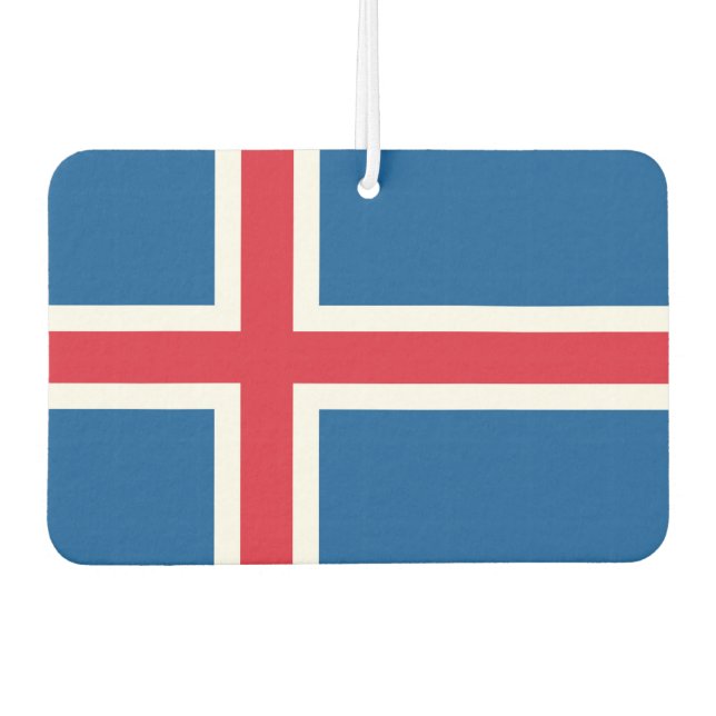 Désodorisant Pour Voiture Fraîcheurs d'air de voiture avec drapeau d'Islande (Devant)