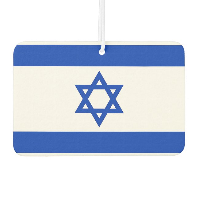 Désodorisant Pour Voiture Fraîcheurs d'air de voiture avec drapeau d'Israël (Devant)