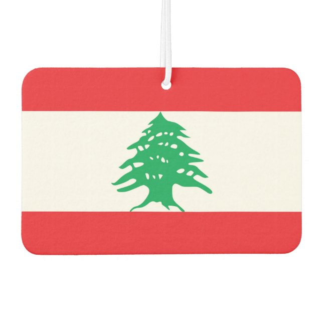 Désodorisant Pour Voiture Fraîcheurs d'air de voiture avec drapeau du Liban (Devant)