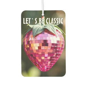 Désodorisant Pour Voiture Fraise de boule Disco Retro