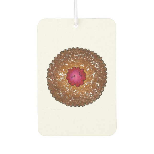 Désodorisant Pour Voiture Fraise Linzer Torte Noël biscuits biscuits (Devant)