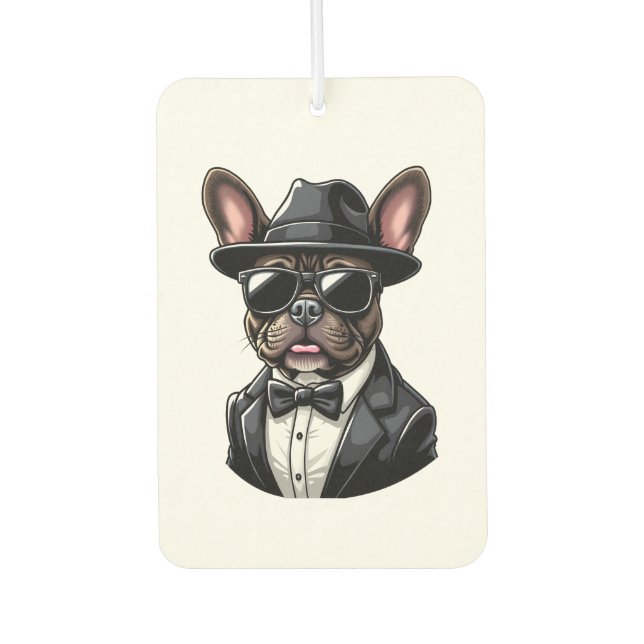 Désodorisant Pour Voiture Frenchie le gangster (Devant)
