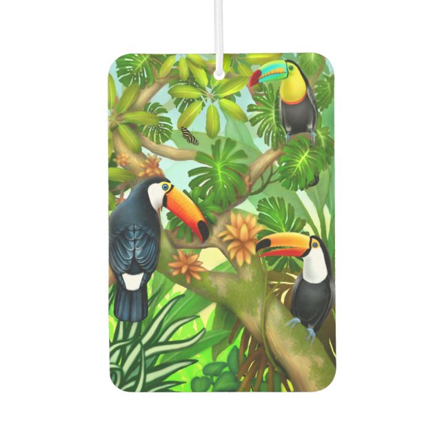 Désodorisant Pour Voiture Freshener tropical Toucan Jungle (Devant)