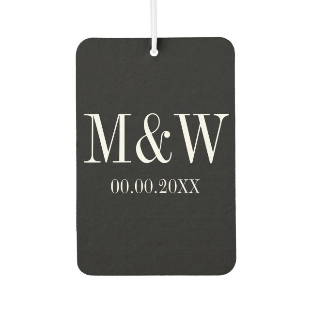 Désodorisant Pour Voiture Freshenseur d'air de voiture de coeur noir et blan (Devant)