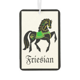 Désodorisant Pour Voiture Friésien, étalon noir/folk Friésien vert