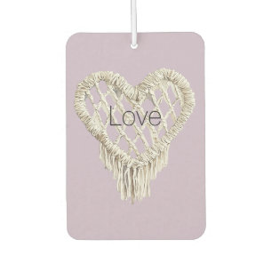 Désodorisant Pour Voiture Fringe de coeur blanc lavande