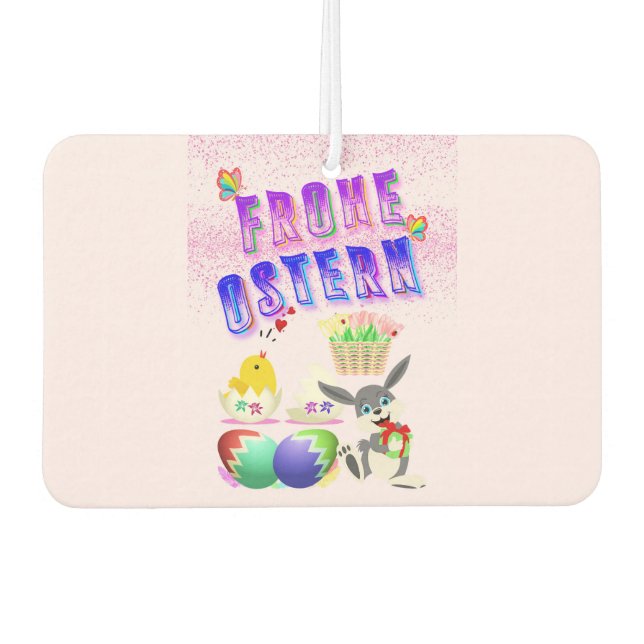 Désodorisant Pour Voiture Frohe Ostern (Devant)