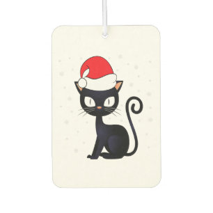 Désodorisant Pour Voiture Funny Chat noir Noël Amoureux des chats de Flocon 