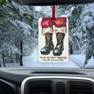 Désodorisant Pour Voiture Funny Custom Christmas Nom de famille Père Noël