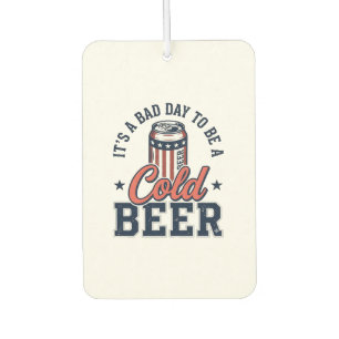 Désodorisant Pour Voiture Funny Patriote Froid Bière Vintage Vecteur T-Shirt