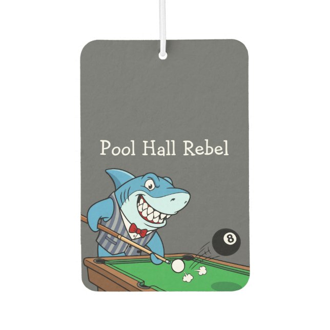 Désodorisant Pour Voiture Funny Pool Hall Rebel Billiards Theme Men's Car (Devant)