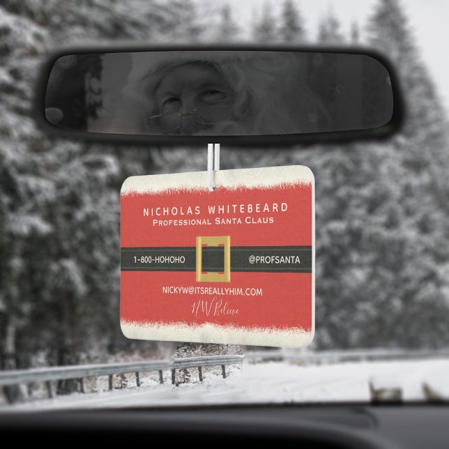 Désodorisant Pour Voiture Funny Professionnelle Santa Claus Car Air Freshene (For the Professional Santa to hang in his car. Just add your details)