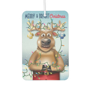 Désodorisant Pour Voiture Funny Reindeer Christmas Holdiay