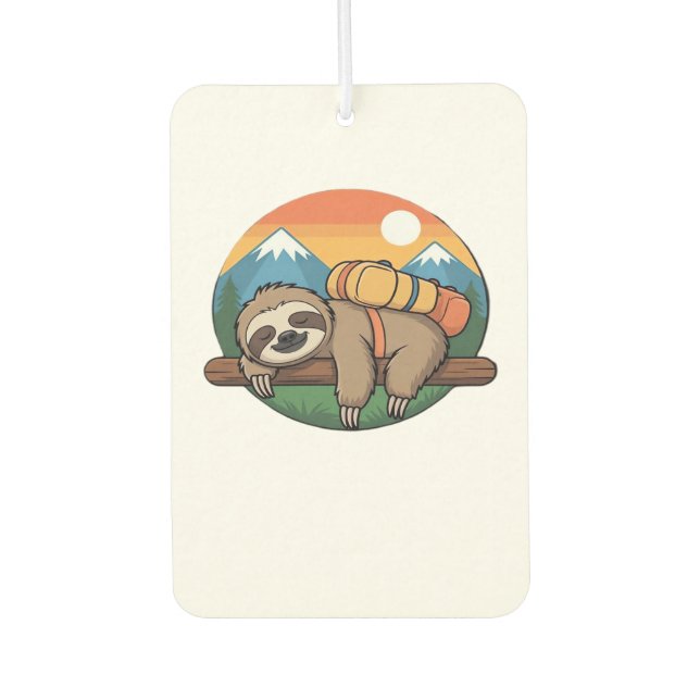 Désodorisant Pour Voiture Funny Sloth Hiking Classic T-Shirt_1 (Devant)