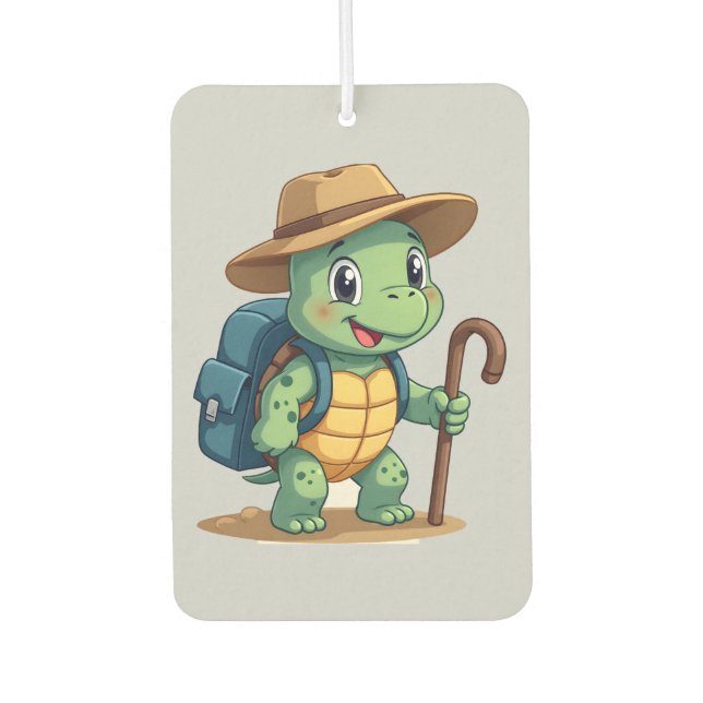 Désodorisant Pour Voiture Funny Turtle Hiking Graphic Camping Lover Adventur (Devant)