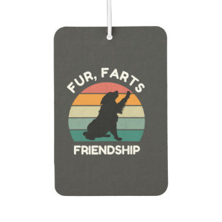 Désodorisant Pour Voiture Fur, Farts, Friendship - Funny Dog Lover Retro
