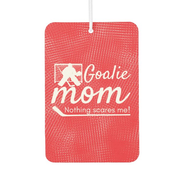 Désodorisant Pour Voiture Garçon de hockey Maman Air Freshener rouge (Devant)
