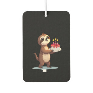 Désodorisant Pour Voiture Gâteau d'anniversaire drôle avec costume de paress