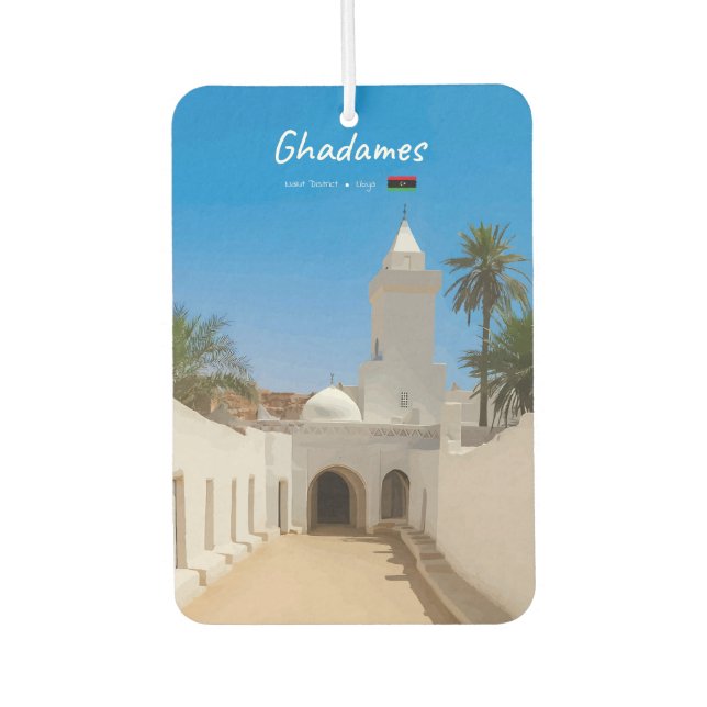 Désodorisant Pour Voiture Ghadamès, Libye - Mosquée Blanche (Devant)