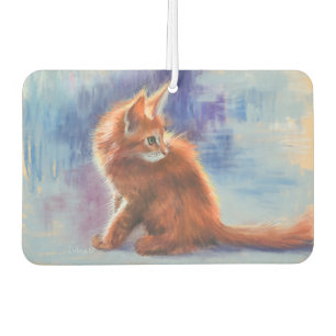 Désodorisant Pour Voiture Ginger Kitten dans la lumière pastel