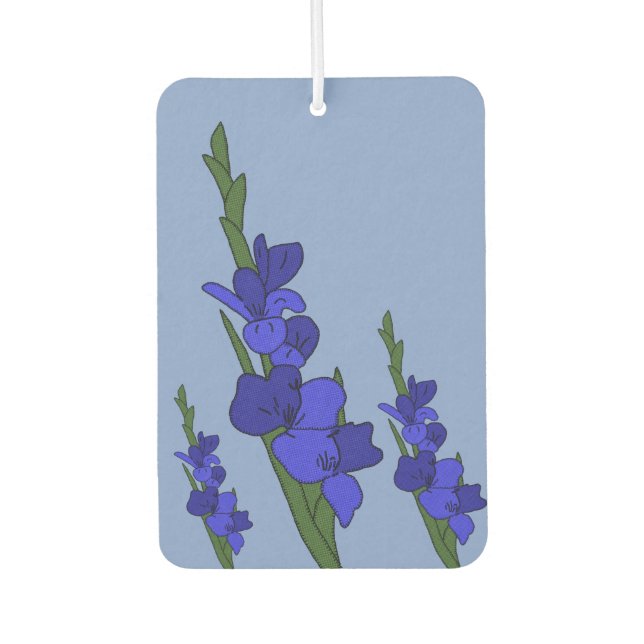 Désodorisant Pour Voiture Gladiole bleue (Devant)