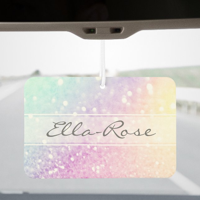 Désodorisant Pour Voiture Glam Iridescente Parties scintillant colorée perso (Créateur téléchargé)