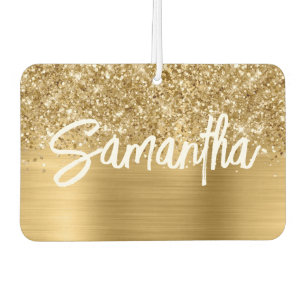 Désodorisant Pour Voiture Glittery Gold Glam Nom du script