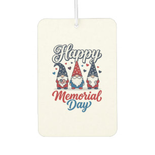 Désodorisant Pour Voiture Gnome patriotique Bonne Fête des Morts Vintage T-S