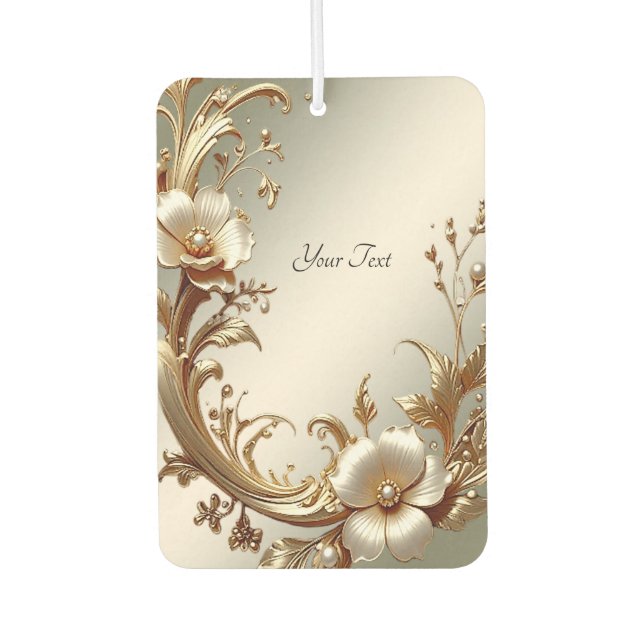 Désodorisant Pour Voiture Gold Floral Air Freshener (Devant)