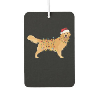 Désodorisant Pour Voiture Golden Retriever Holiday Christmas Light Essential