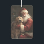 Désodorisant Pour Voiture Golden Retriever with Santa Clause Christmas<br><div class="desc">Laissez-vous tenter par l'esprit des vacances grâce à notre design de Noël Père Noël et Chien. C'est l'ajout parfait à votre collection festive !</div>