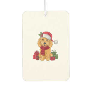 Désodorisant Pour Voiture Goldendoodle chien vêtements de Noël Santa Hat Chi